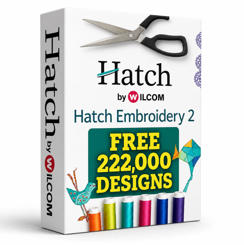 Hatch Embroidery 2 – Professional Embroidery Digitizing & Custom Design Software | Instant Download