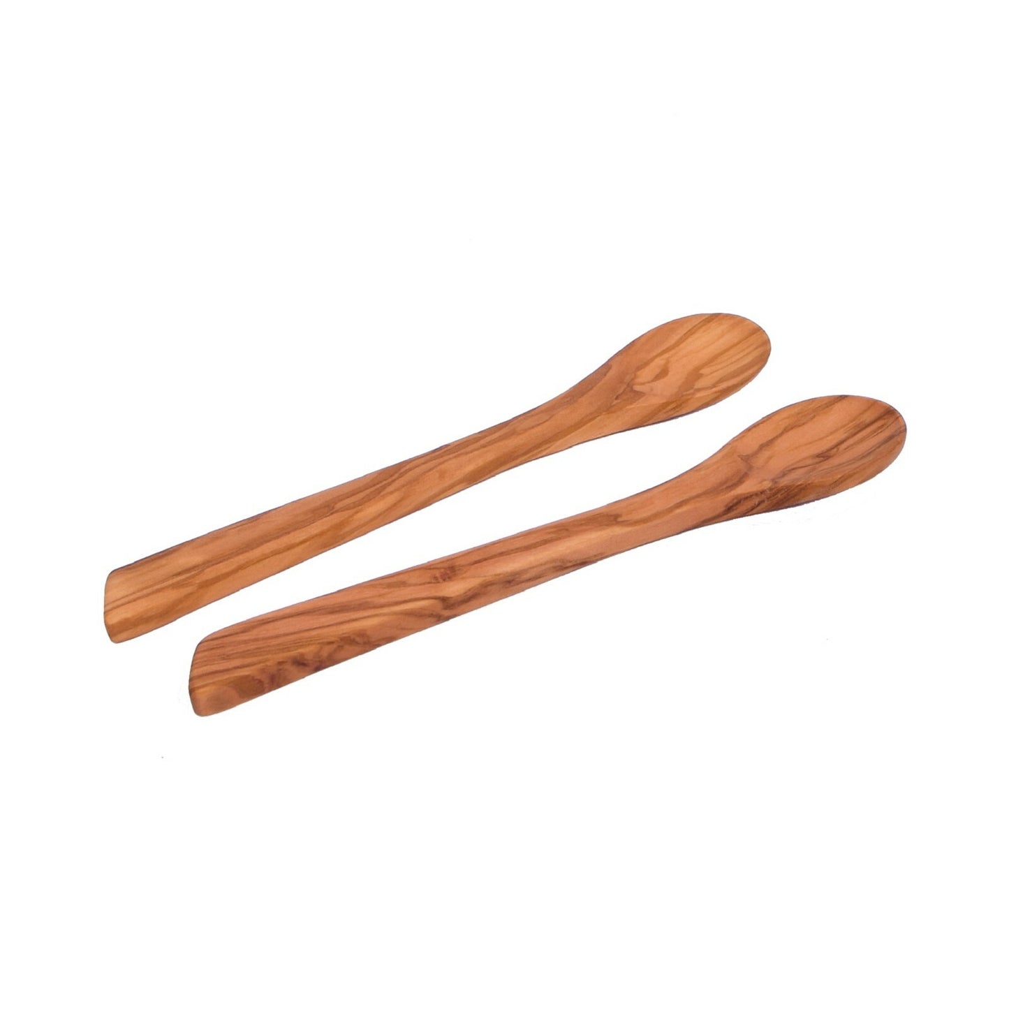2 Handcrafted olive-wood Mayonnaise spoon kitchen utensils - 100% Bio Products