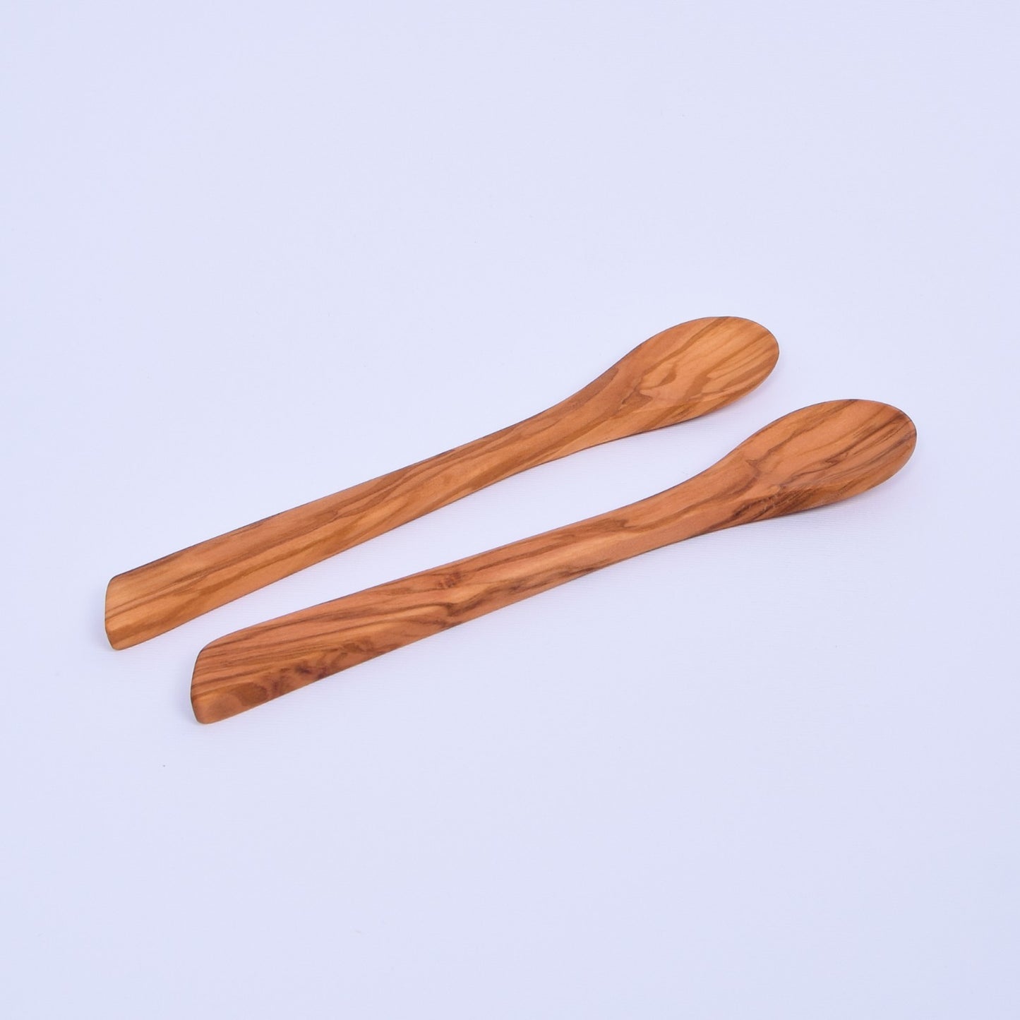 2 Handcrafted olive-wood Mayonnaise spoon kitchen utensils - 100% Bio Products