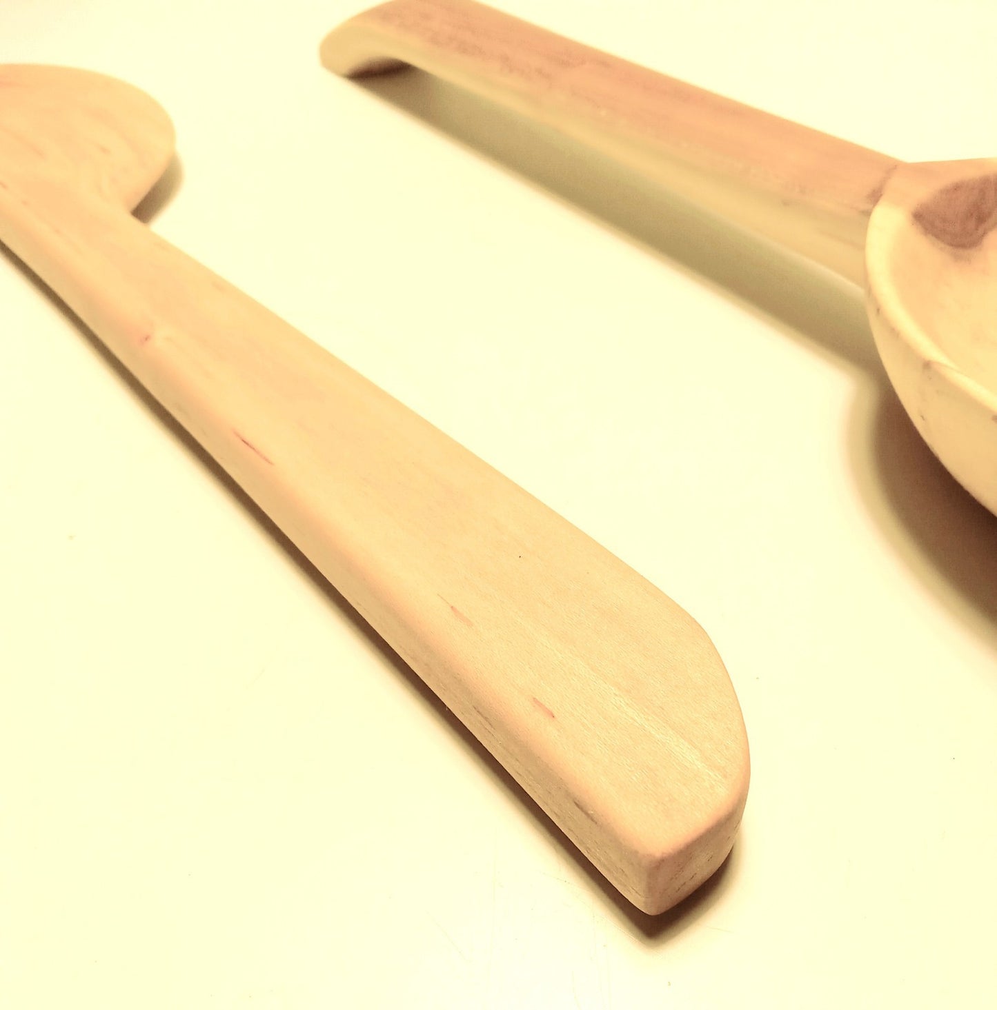 Handmade Solid Black Cherry Wood Kitchen Spoon Ladle & Spatula Set  Rustic